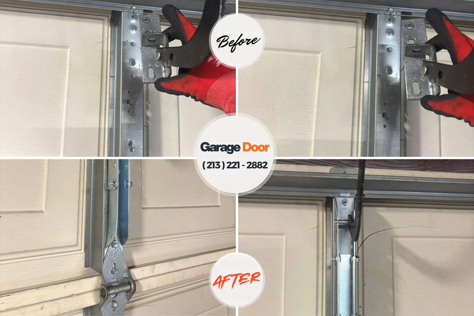Before and after: garage door repair Valdosta, GA